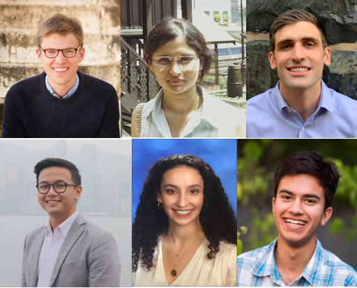 2020-2021 HEEP Paper Prize winners: Kevin Rowe, Shefali Khanna, Dan Stuart, Eki Ramadhan, Alida Monaco, and Kevin York